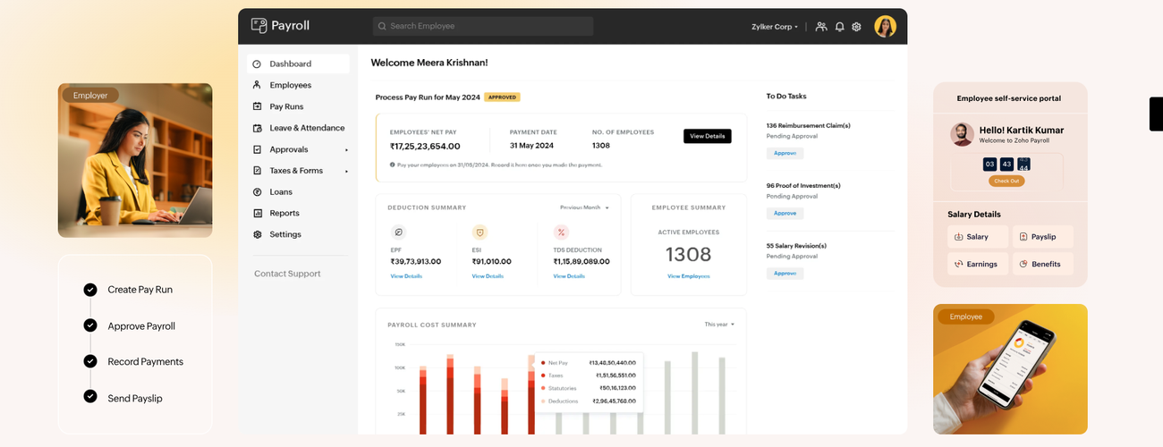Zoho Payroll Banner